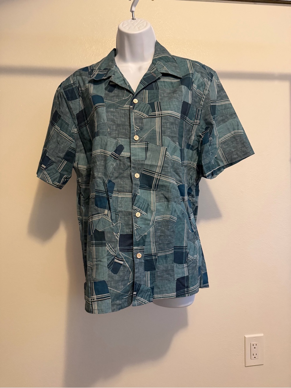 Men's Paul Smith Teal Short-Sleeve Button-Up Shirt